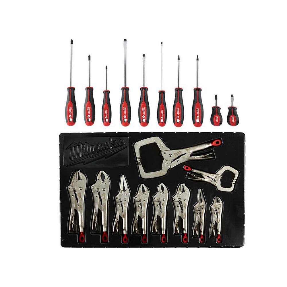 MW Screwdriver and Torque Lock Locking Pliers Kit (20-Piece) 48-22-2710-48-22-3690