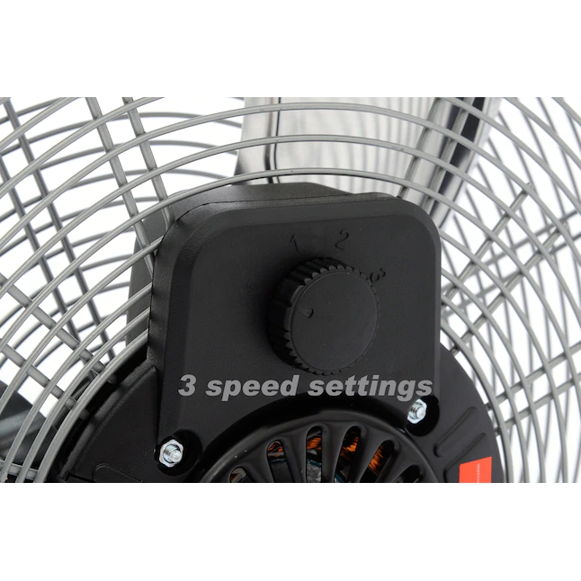 Utilitech 20-in 3-Speed Indoor Black Floor Fan