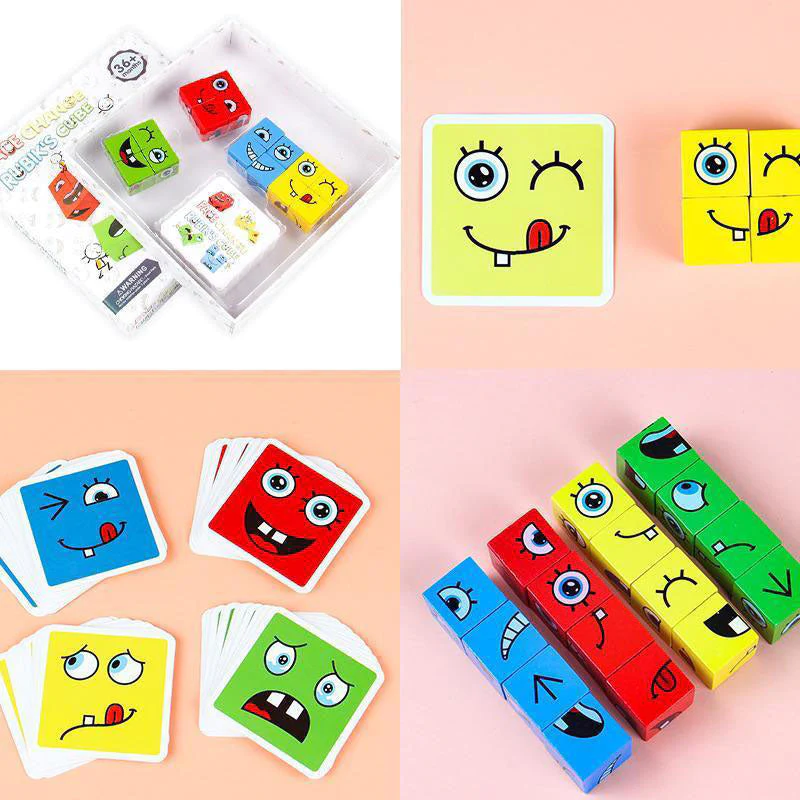 ⏰Hot Sale-30% OFF 👼-3D expression change face building blocks toy