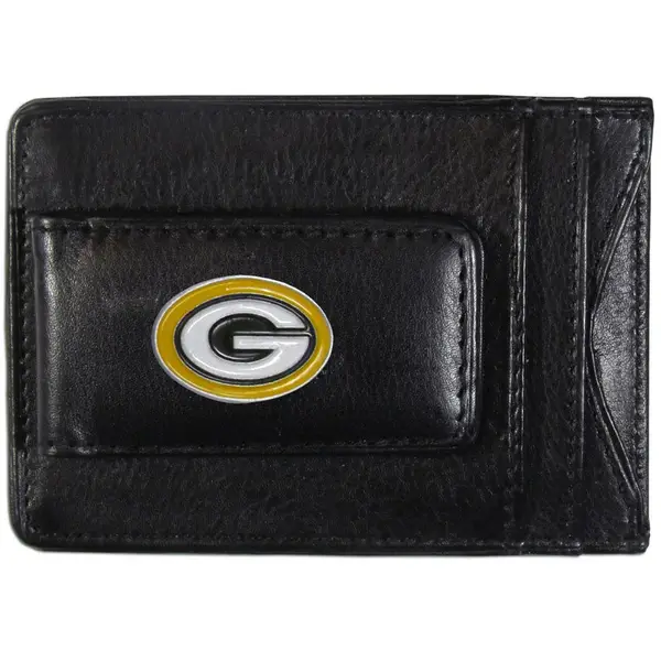 Siskiyou Green Bay Packers Leather Cash and Card Holder