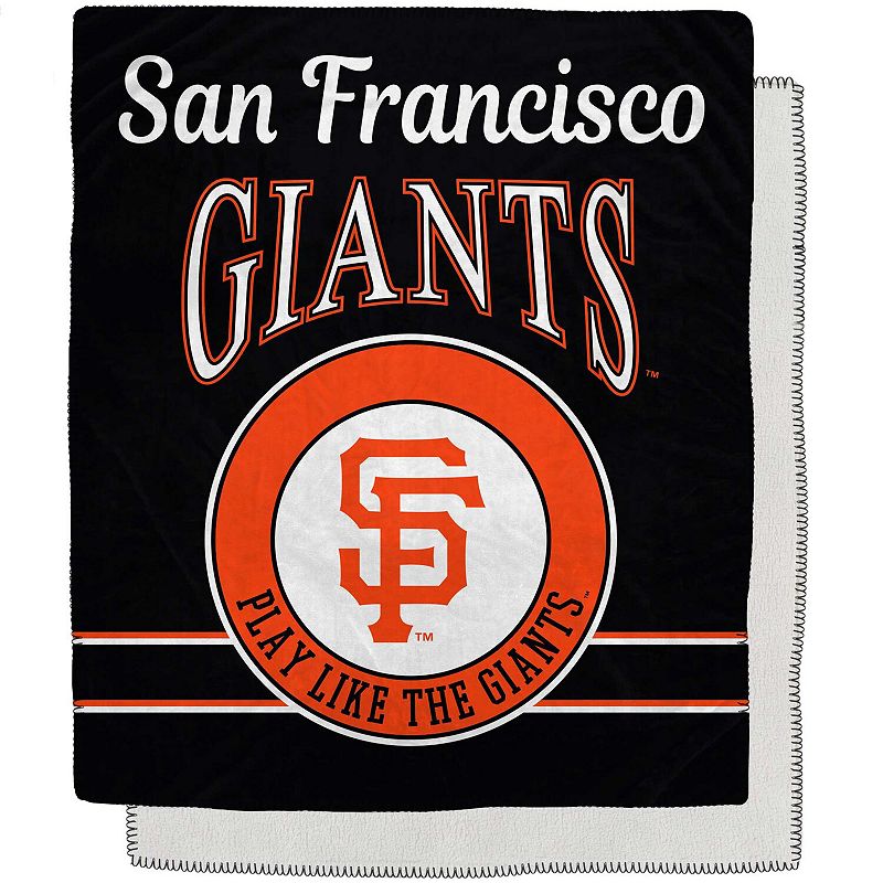 San Francisco Giants 50 x 60 Retro Emblem Flannel Fleece Sherpa Blanket