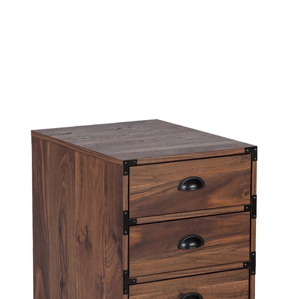 SAINT BIRCH Bombay Walnut 3-Drawer Lateral File Cabinet SBBX4300MFWN