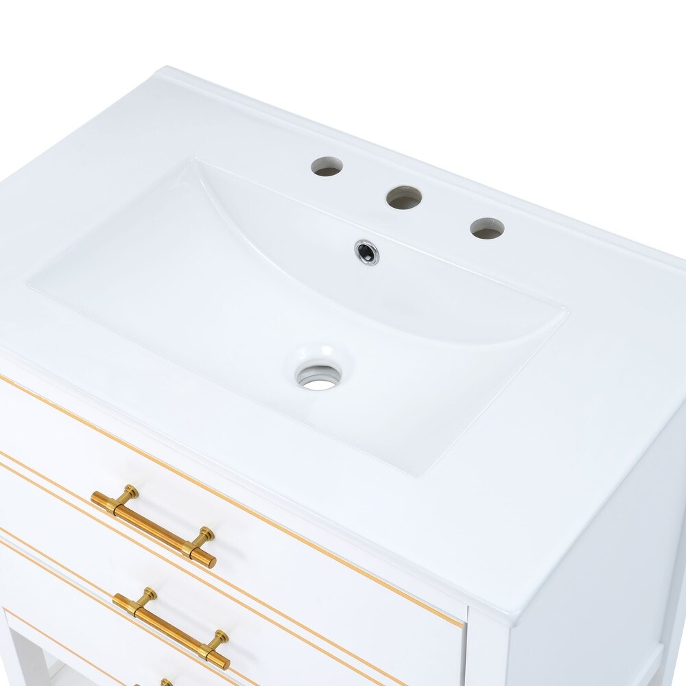 Bathroom Vanity Cabinet with Open Storage