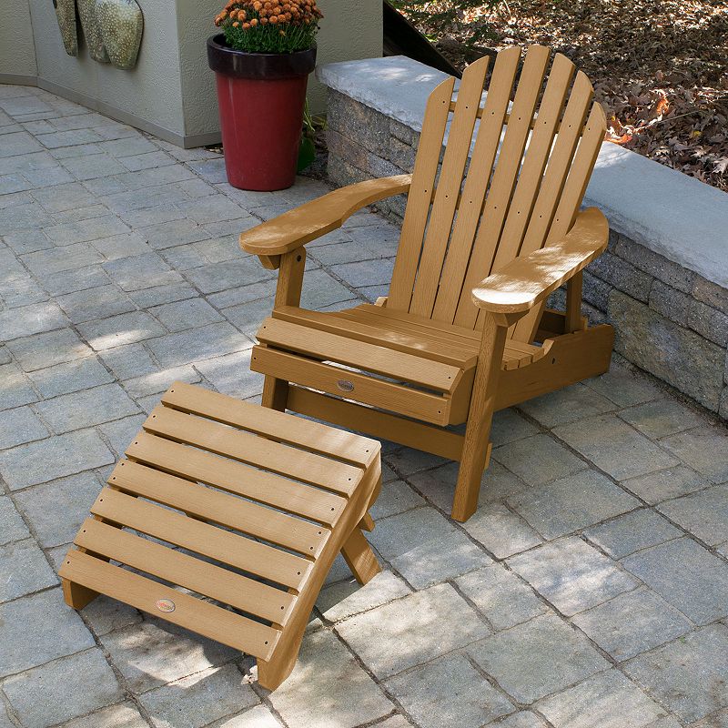 highwood Hamilton Folding and Reclining Adirondack Chair with Ottoman