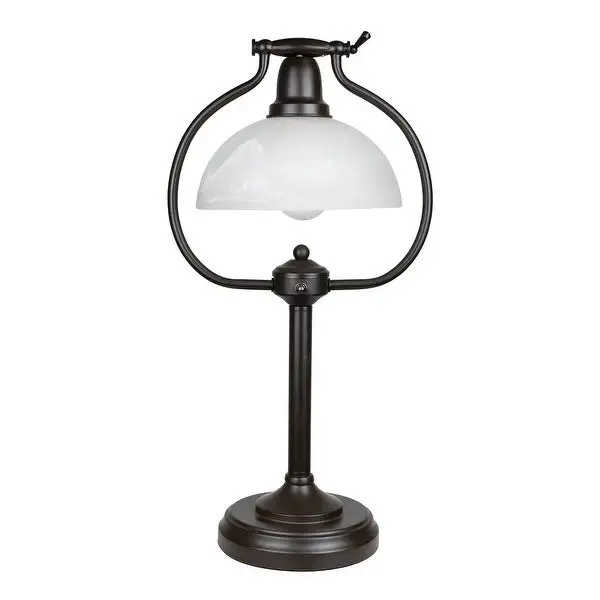 22-in. Table Lamp w/ Frosted White Glass Shade