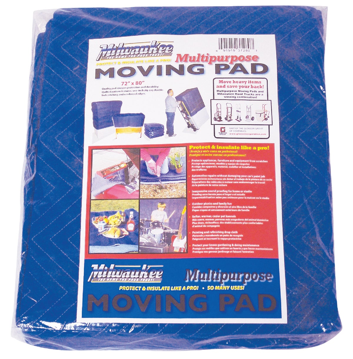 MW Multipurpose Moving Blanket 72 In. W X 80 In. L Blue