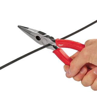 MW Comfort Grip 6-in-1 Pliers with 8 in. Comfort Grip Long Nose Pliers 48-22-3079-48-22-6101