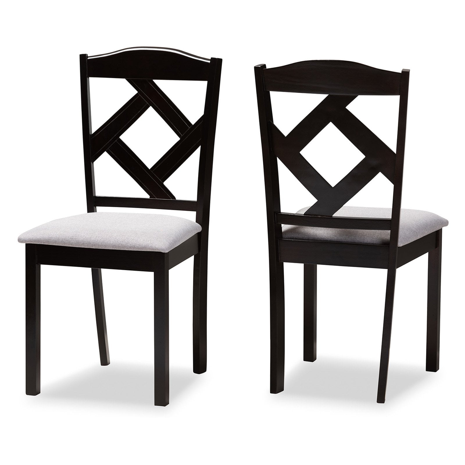 Baxton Studio Ruth Key Hole Back Dining Chair - Set of 2