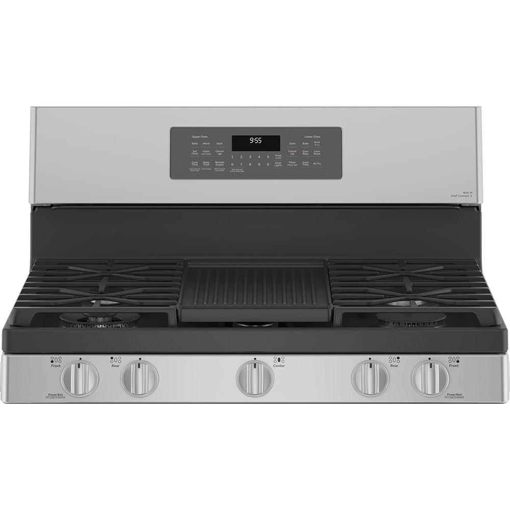 GE Profile 30-inch Freestanding Gas Range with True European Convection Technology PCGB965YPFS