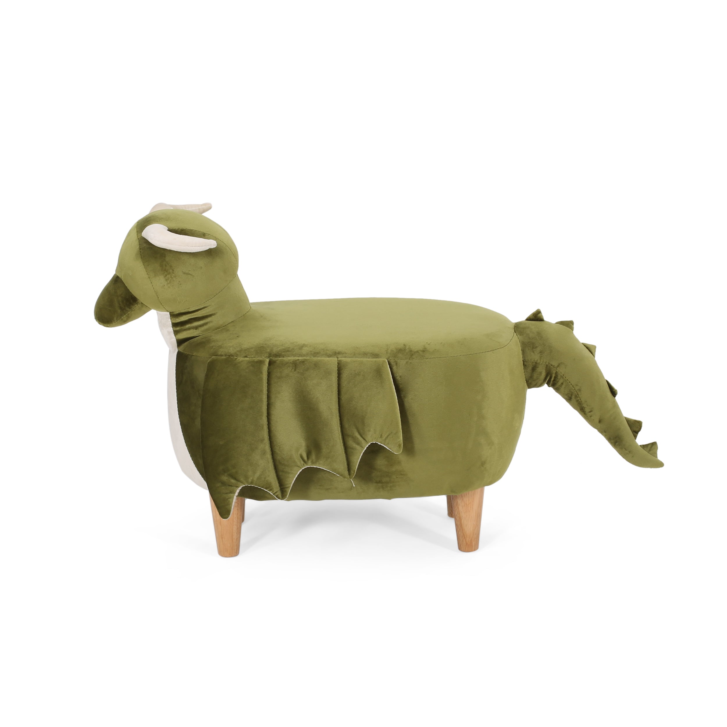 Spike Velvet Dragon Ottoman