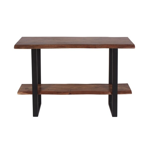 Sofi Acacia Wooden Console With Iron Legs