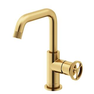 VIGO Cass Single Handle Single-Hole Bathroom Faucet in Matte Brushed Gold VG01047MG