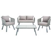 Safavieh Torsla Rope Loveseat， Chair and Coffee Table 4-piece Set