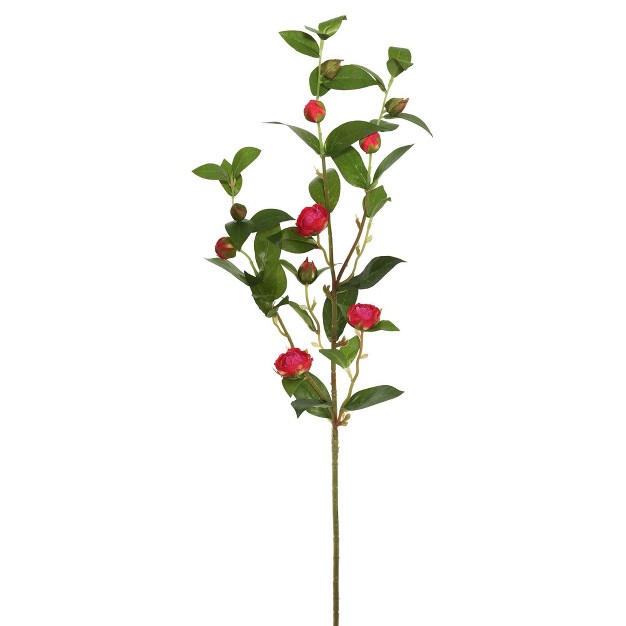 Artificial Tea Rose Spray 34 x27 x27 Red Vickerman