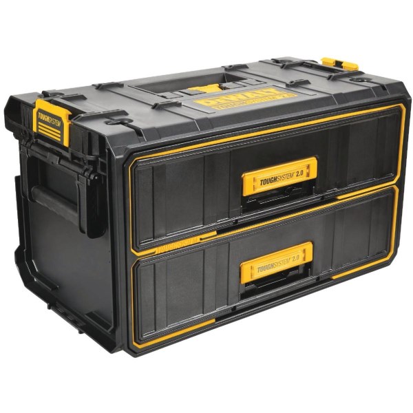 DEWALT ToughSystem 2.0 2-Drawer Toolbox， 22 Lb. Capacity