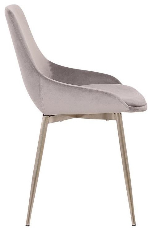 Heidi Velvet Dining Accent Chair   Midcentury   Dining Chairs   by Homesquare  Houzz