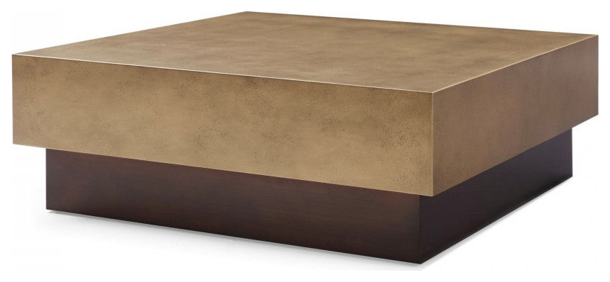 Xeni Modern Metal and Antique Copper Coffee Table   Transitional   Coffee Tables   by V.S.D Furniture  Houzz