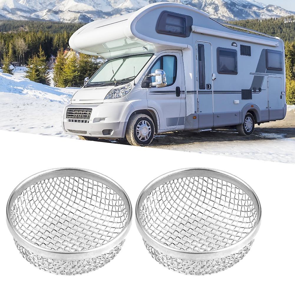 2pcs Stainless Steel Vent Bug Furnace Screen Cover For Camper Trailer Rv With Spring Fasteners