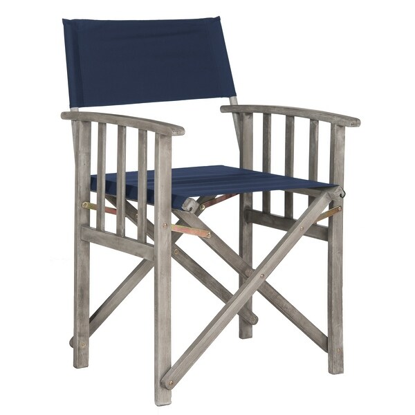 SAFAVIEH Outdoor Living Laguna Navy Director Chair (Set of 2)