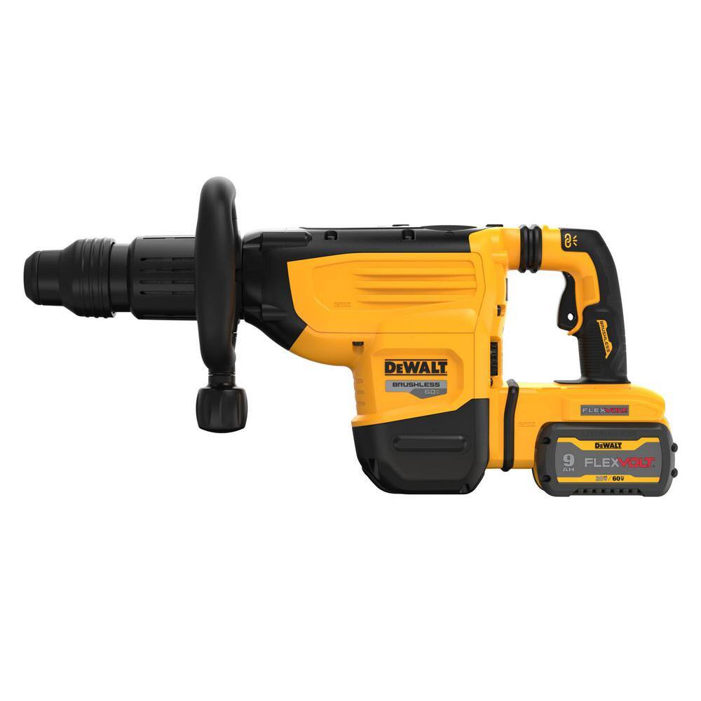 DW FLEXVOLT 60V Lithium-Ion Cordless SDS MAX 34 in. Demolition Hammer Kit with 9.0Ah Battery Charger and Kit Box DCH892X1