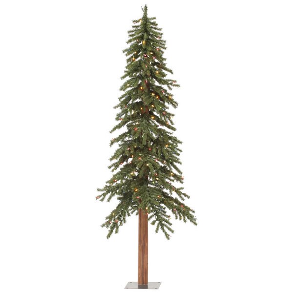 Vickerman Natural Alpine 4foot Artificial Christmas Tree With 100 Multicolored Lights