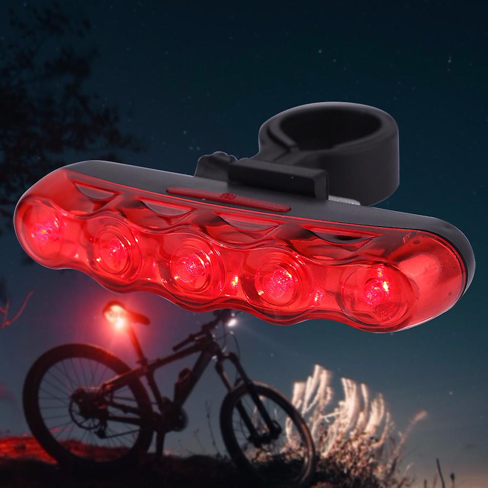 Waterproof Night Warning Lamp 5led High Bright Taillight For Mountain Bike Bicycle