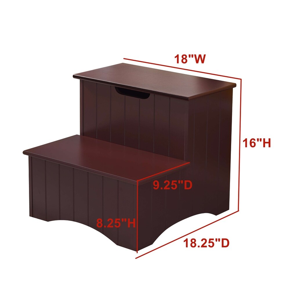 Step Stool With Storage (Walnut)