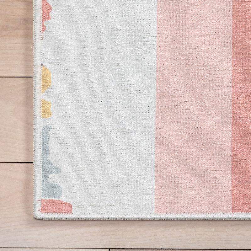 Well Woven Kids Crescent Rainbow Modern Area Rug