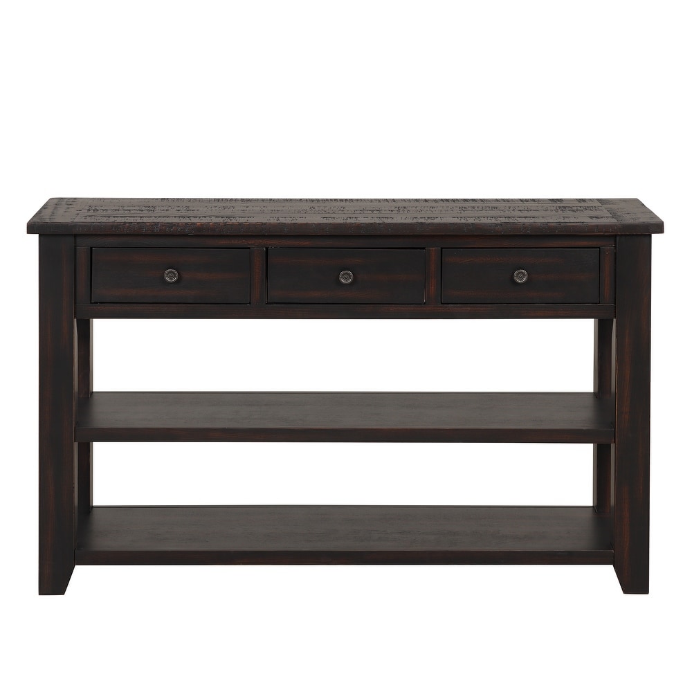 Solid Wood Top Console Table