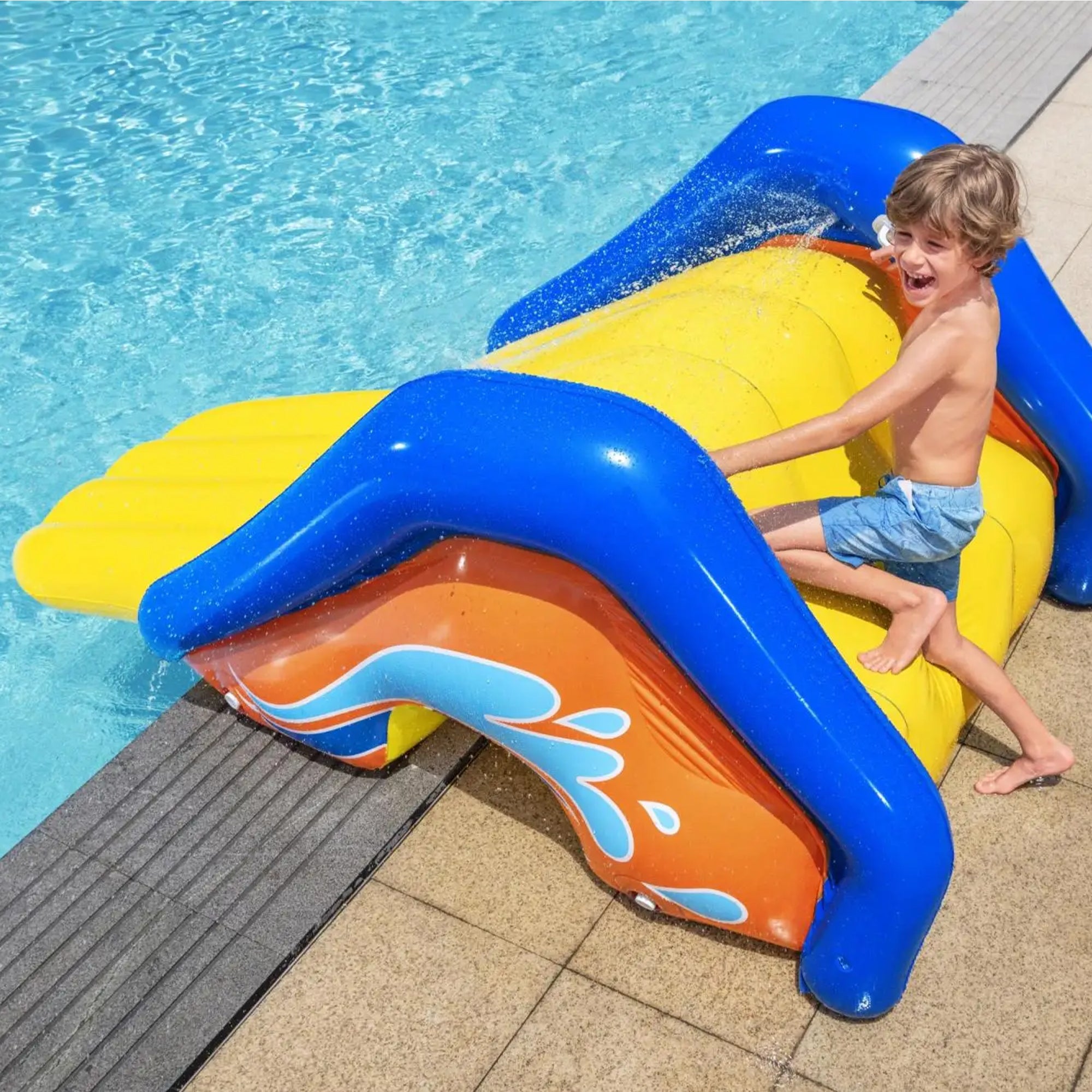 Bestway H2OGO! Giant Inflatable Outdoor Pool Water Slide with Built-In Sprinkler