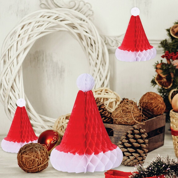 Beistle 20263 Tissue Santa Hats  2 5  188   1 11...