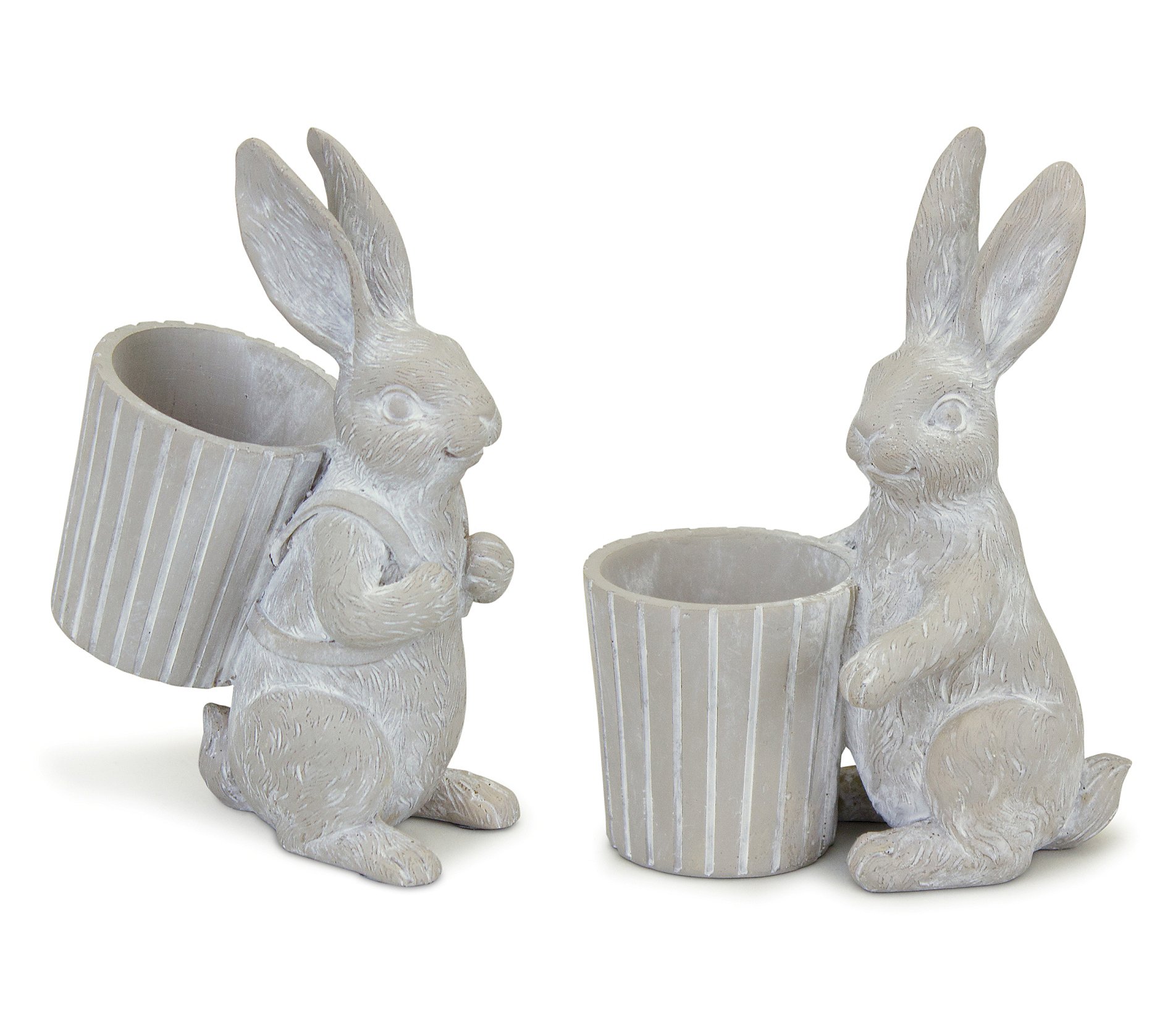 Melrose Garden Bunny with Planter - Set of Two