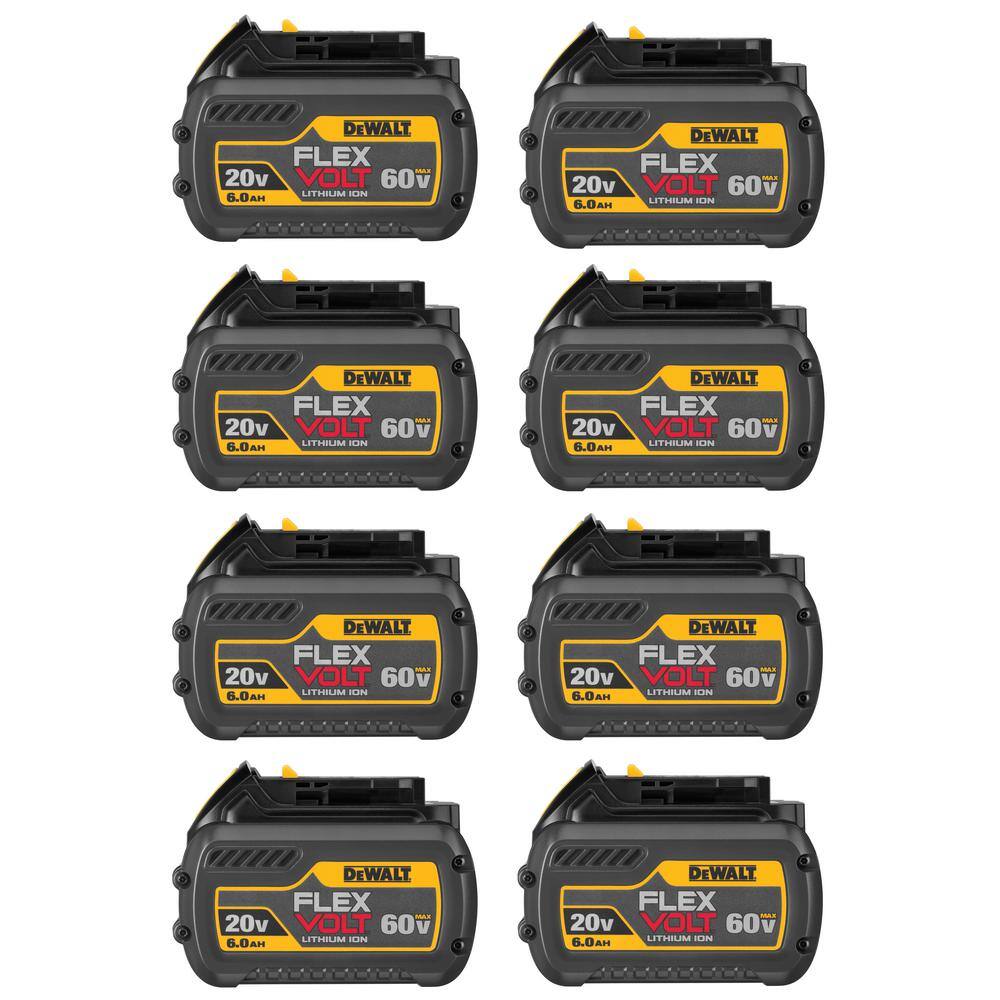 DW FLEXVOLT 20V60V MAX Lithium-Ion 6.0Ah Battery (8 Pack) DCB606-8