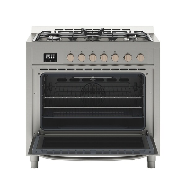 36 in. Stainless-Steel Professional Gas range with Legs