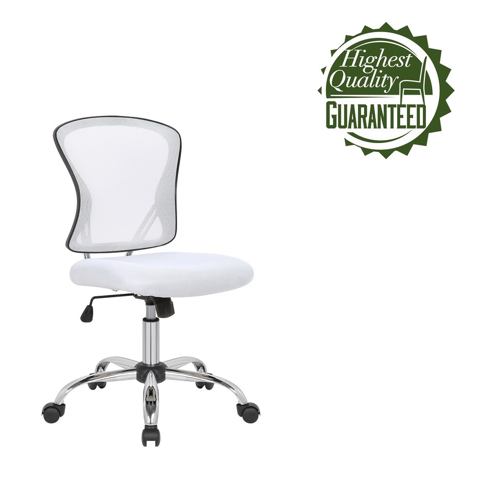 Porthos Home Cody Armless Office Chair  Mesh Back  Adjustable Height