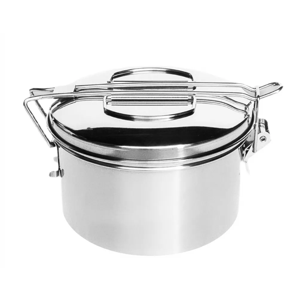 Durable round 304 stainless steel bento lunch boxes portable heat picnic food container