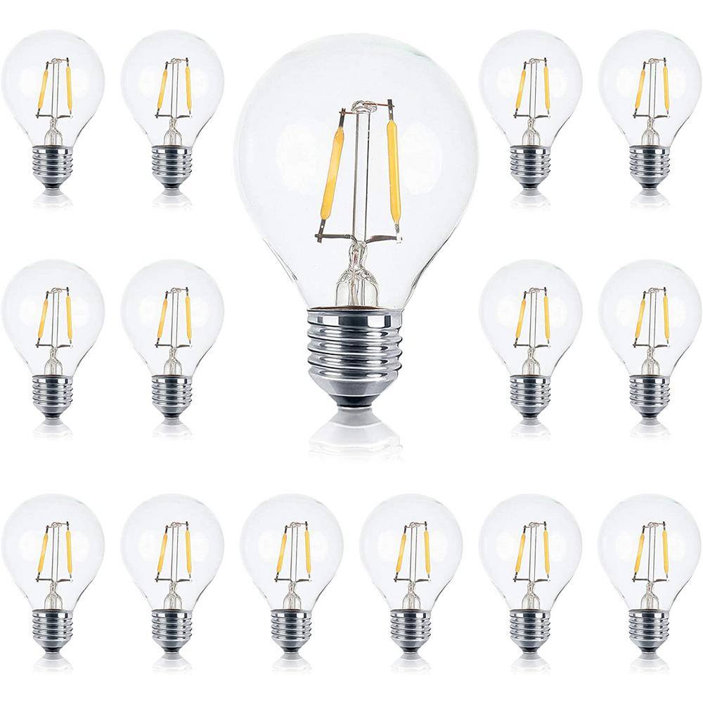 Brightech 1-Watt G40 Dimmable Energy-Saving E17 Base Vintage Edison LED Globe Light Bulbs Soft White 2700K (15-Pack) VD-PK9O-23YO