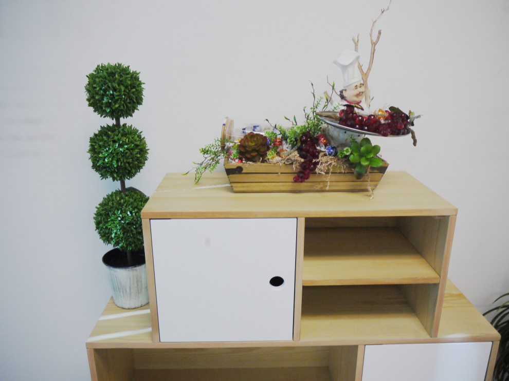 Natural Wood Rectangle Crate With Metal Design  Small   Farmhouse   Outdoor Pots And Planters   by Admired by Nature  Houzz