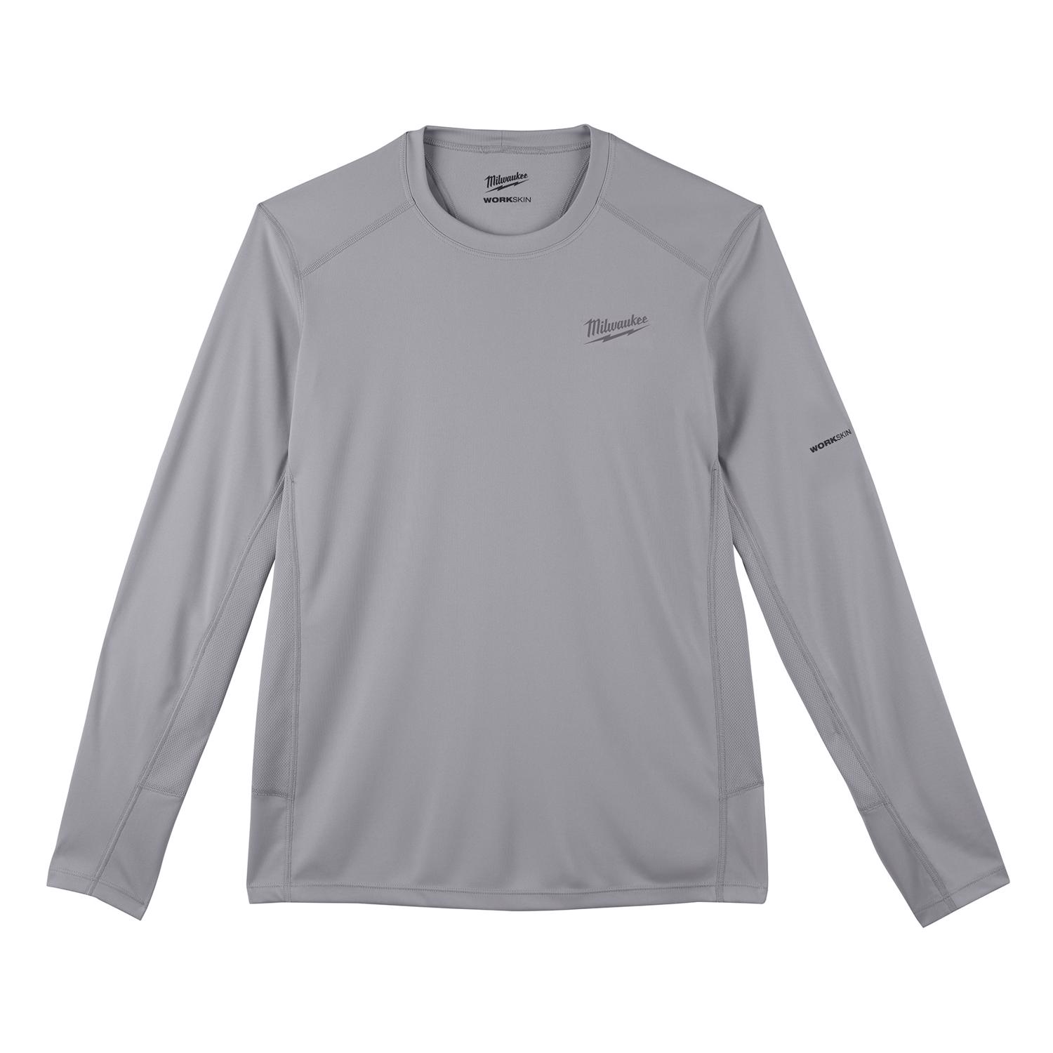 MW M Long Sleeve Unisex Crew Neck Gray Shirt