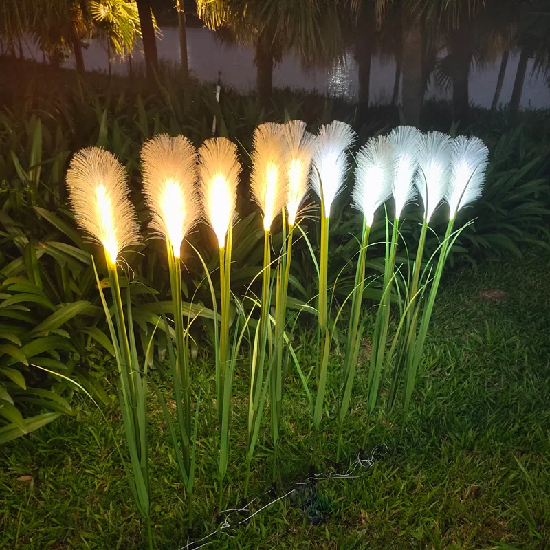 Hot sale outdoor solar reed light Fiber optic reeds for park garden lawn decoration