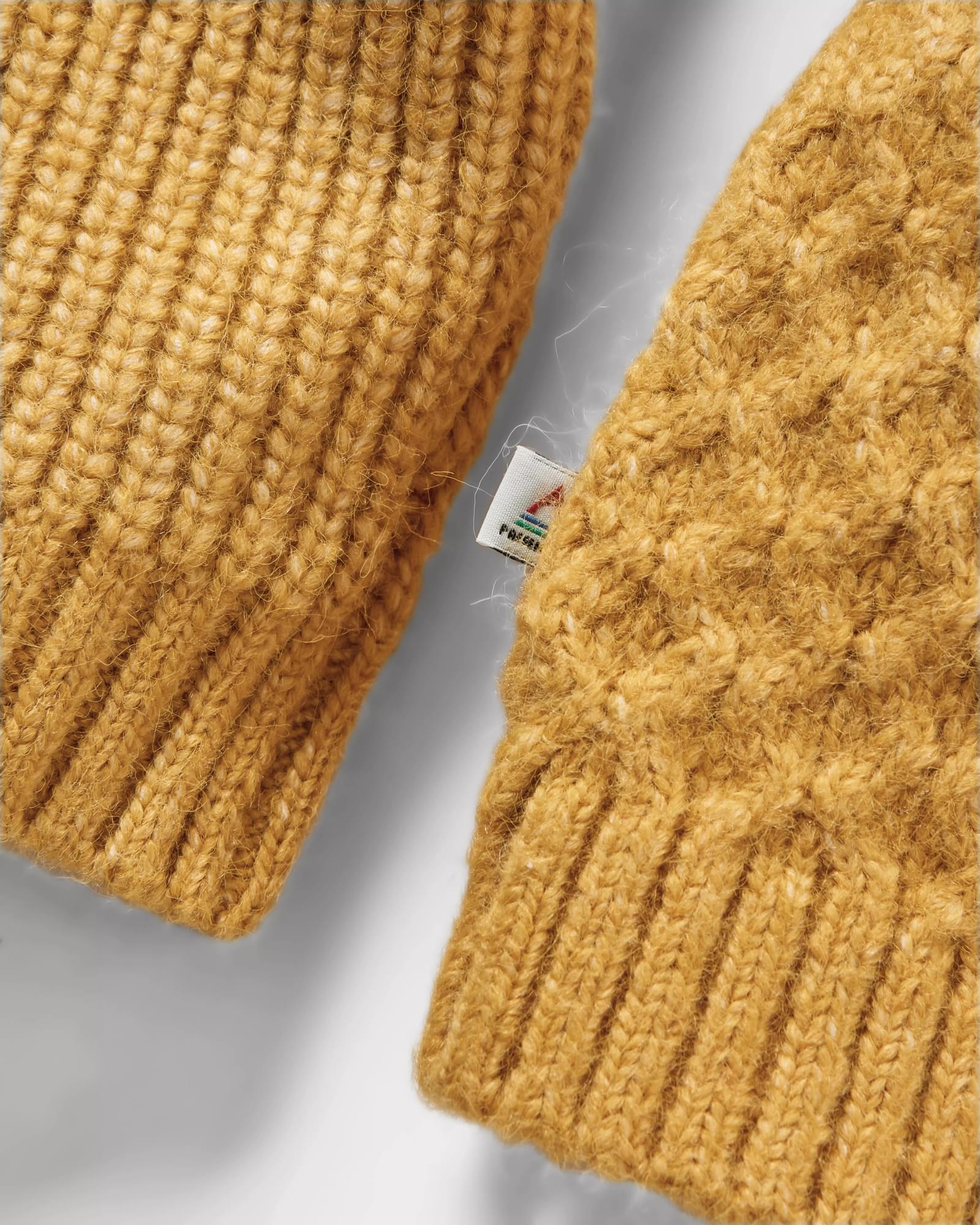 Cozy Cable Recycled Knitted Jumper - Mustard Gold