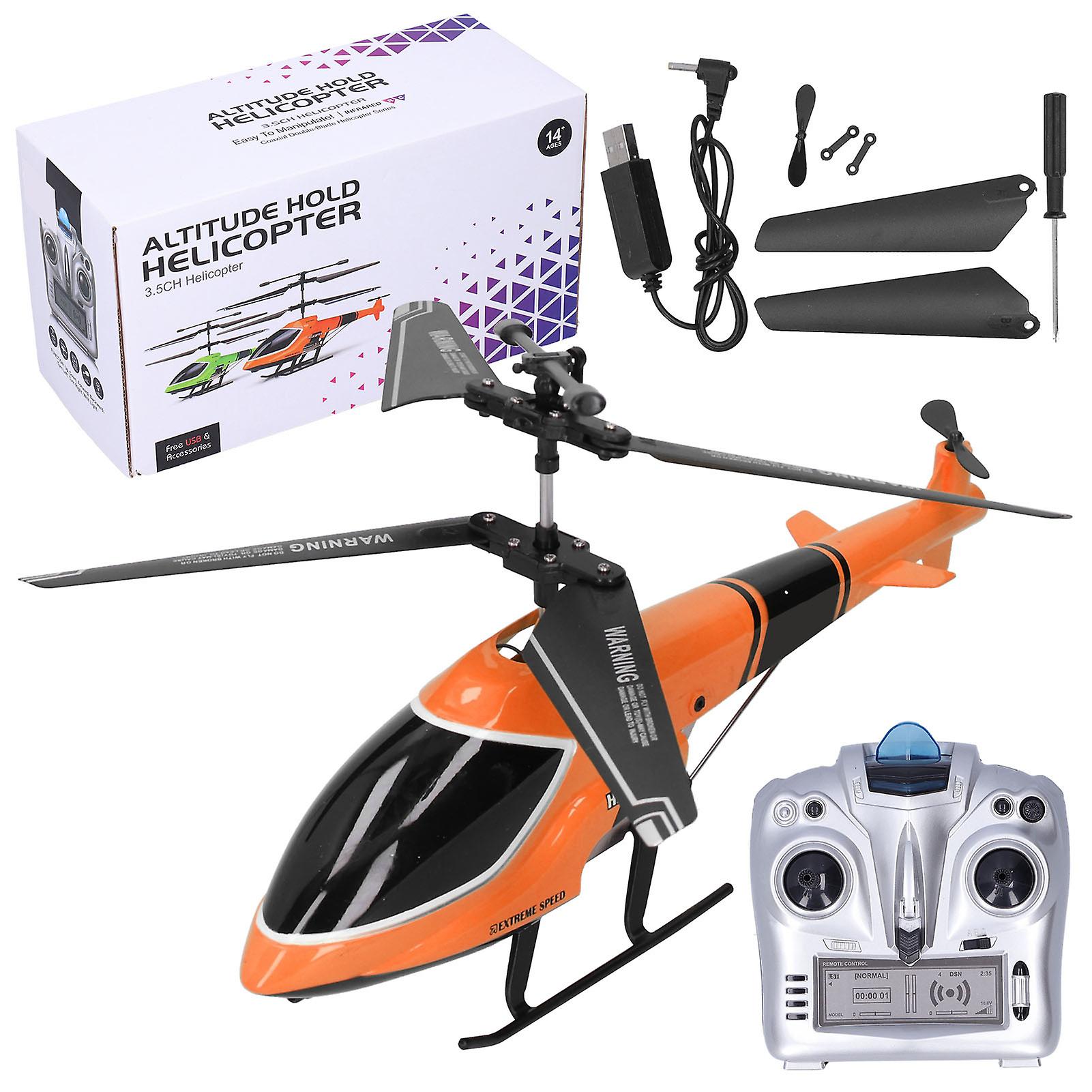 2.4g Helicopter Electric Remote Control Led Light Helicoptor Toy For Children Kidsorange