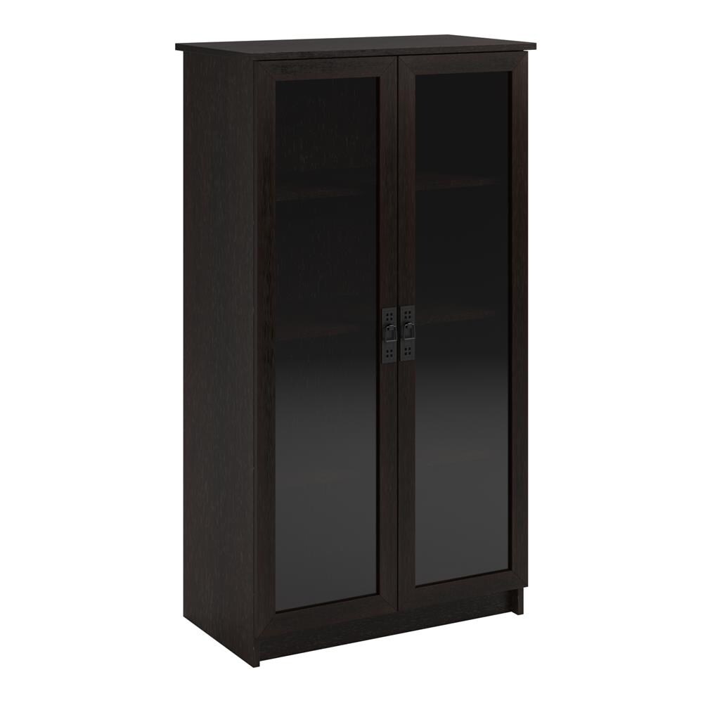 Avenue Greene Walnut Ridge Espresso Glass Door Bookcase