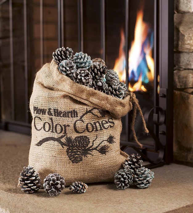 Plow amp Hearth Color changing Fireplace Color Cones 2 Lb Bag