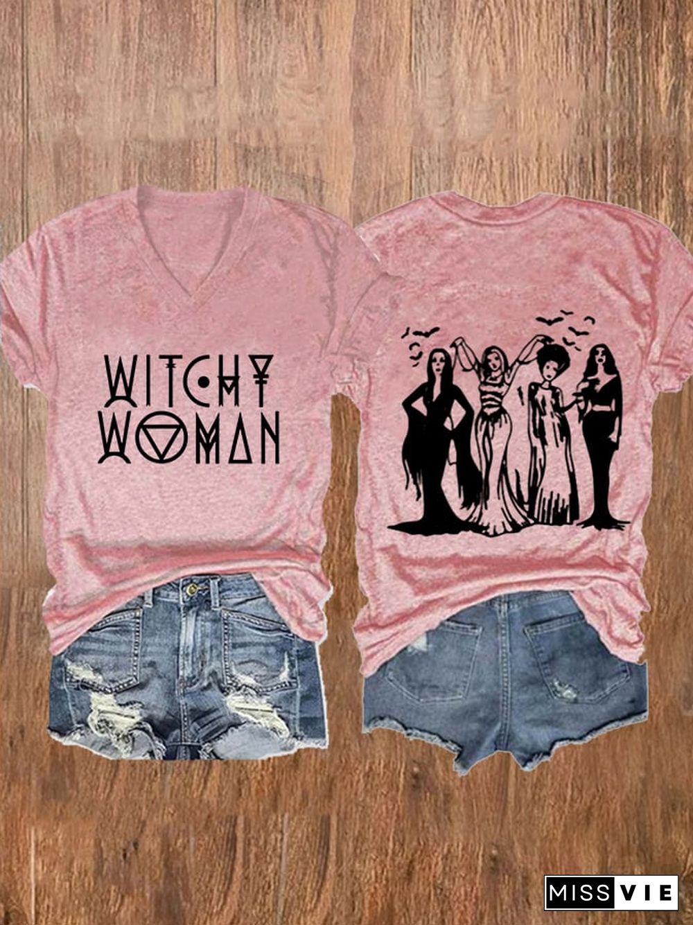 Women's Witchy Woman Print Casual T-Shirt