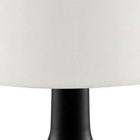 Benjara BM240453 Table Lamp with Teardrop Metal Ba...