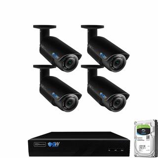 GW Security 8-Channel 8MP 1TB NVR Security Camera System 4 Wired Bullet Cameras 2.8mm-12mm Motorized Lens HumanVehicle Detection GW7051MMIC4-1T