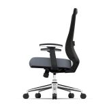 Levari Mesh/Vegan Leather Mid-Back Task Chair， Gray/Black， BIFMA Certified