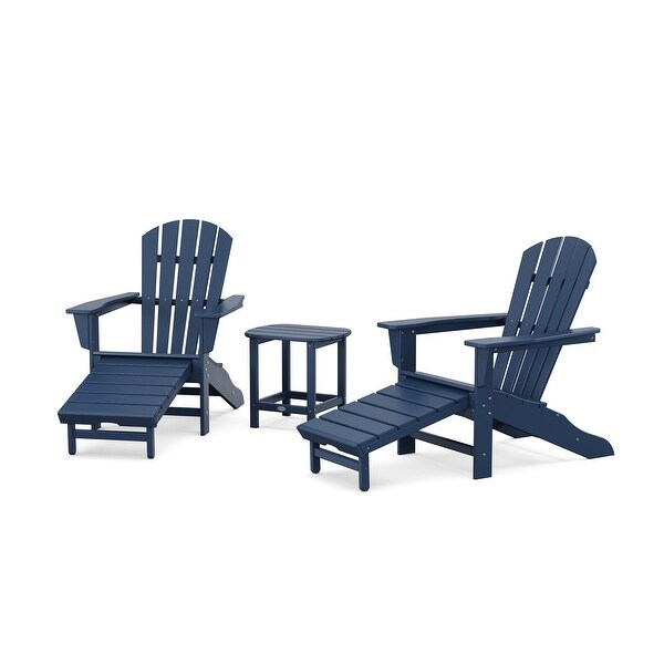 POLYWOOD Palm Coast Ultimate Adirondack Chair 3piece Set