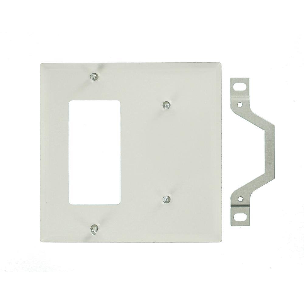 Leviton White 2-Gang 1-DecoratorRocker1-Duplex Wall Plate (1-Pack) P1426-W